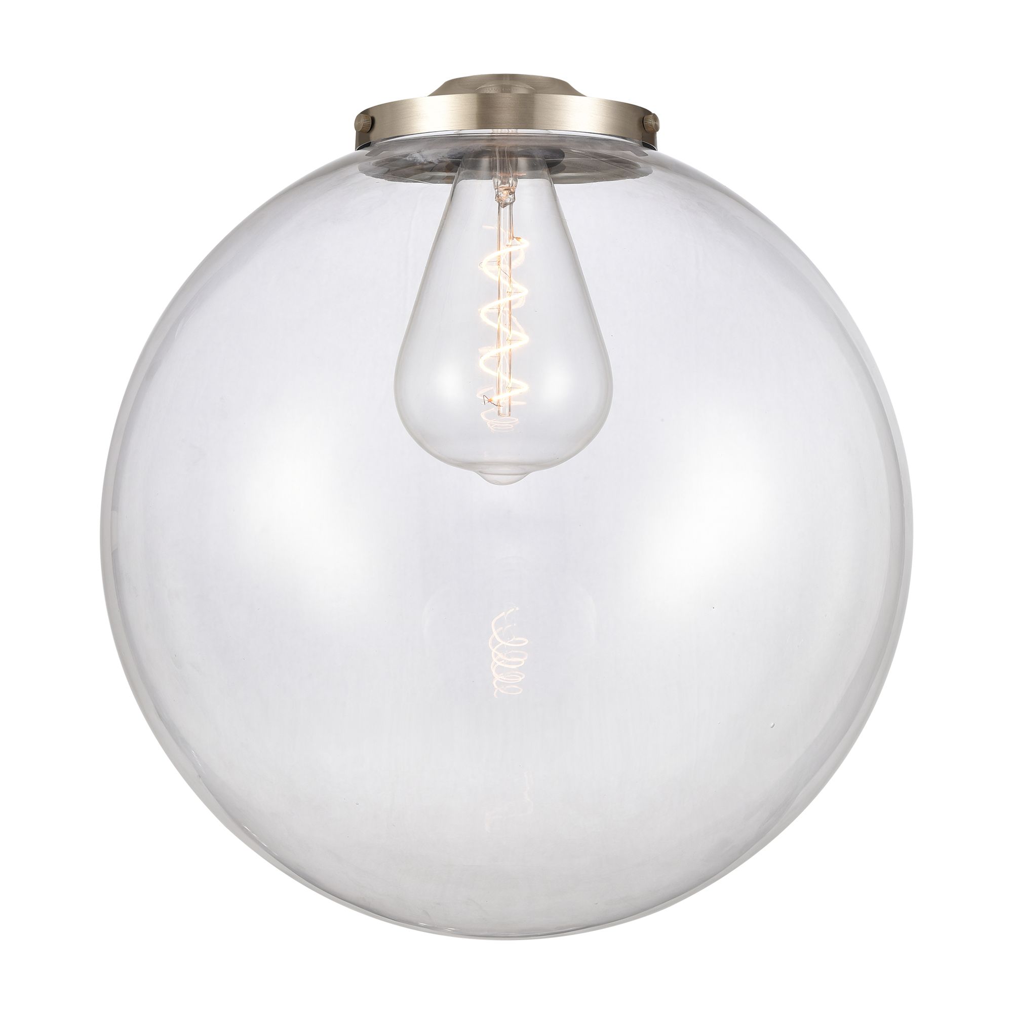 Image 3 Beacon 18" Wide Satin Gold 3-Light Pendant w/ Clear Shade more views