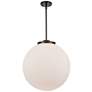 1_Beacon 18"W Oil-Rubbed Bronze Pendant Light with White Shade