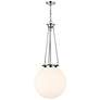 Beacon 18"W Polished Chrome Pendant Light with White Shade