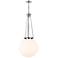 Beacon 18"W Polished Chrome Pendant Light with White Shade