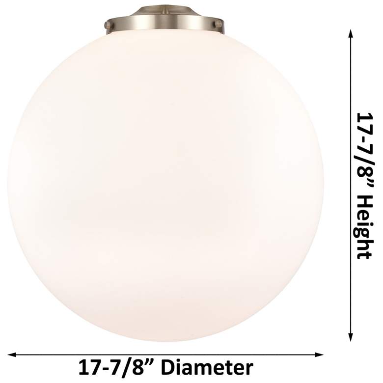 Image 5 Beacon 18"W Polished Nickel and White Glass Pendant Light more views