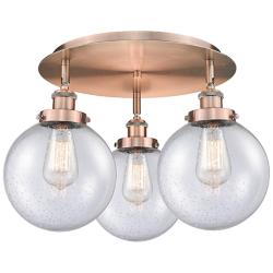 Beacon 19 3/4" Wide Antique Copper 3-Light Ceiling Light