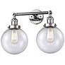 Beacon 19" 2-Light Polished Chrome Bath Light w/ Seedy Shade