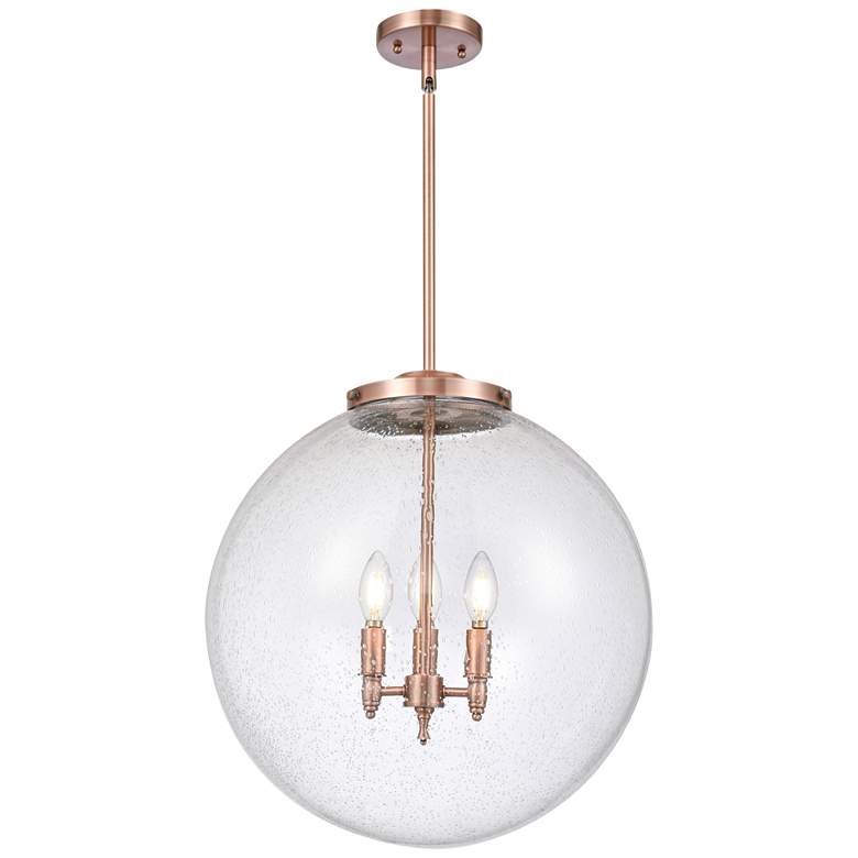Image 1 Beacon 19" 3 Light Copper Pendant w/ Seedy Shade