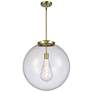 Beacon 19" Brass Pendant w/ Clear Shade