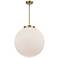 Beacon 19" Brass Pendant w/ White Shade