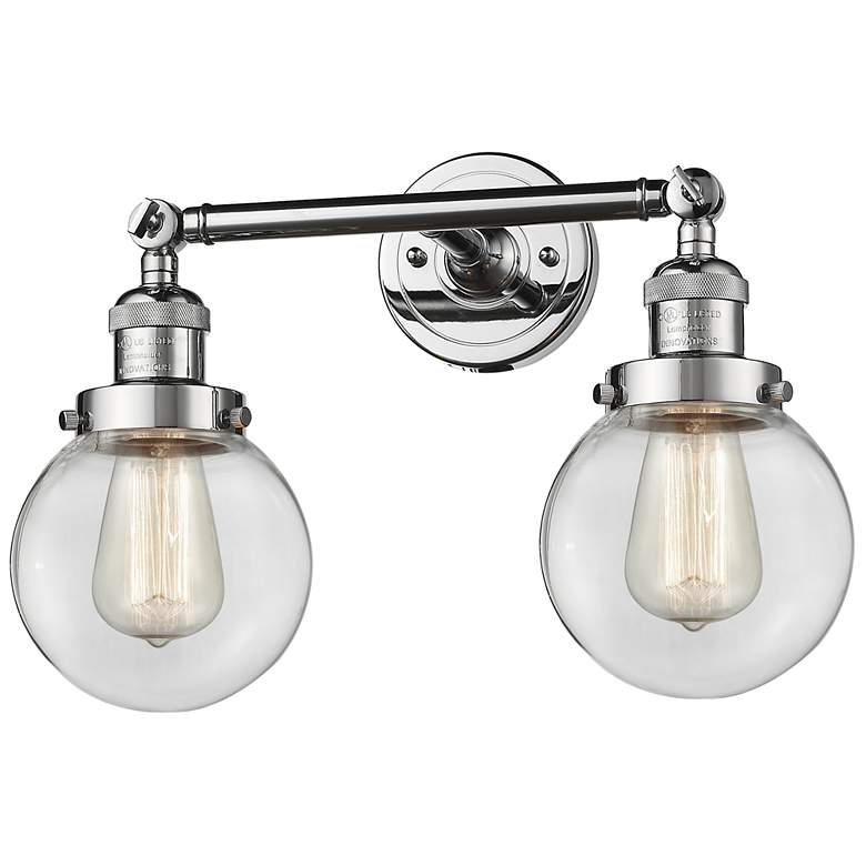 Image 1 Beacon 2 Light 17" LED Bath Light - Polished Chrome - Clear Shade