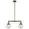 Beacon - 2 Light 23" Island Light - Antique Copper  - Clear Shade