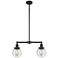 Beacon - 2 Light 23" Island Light - Matte Black - Seedy Shade