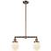 Beacon - 2 Light 23" LED Island Light - Antique Copper - Matte White
