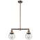 Beacon - 2 Light 23" LED Island Light - Antique Copper - Seedy Shade