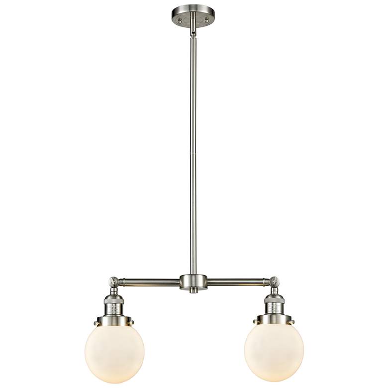 Image 1 Beacon - 2 Light 23" LED Island Light - Brushed Satin Nickel - Matte