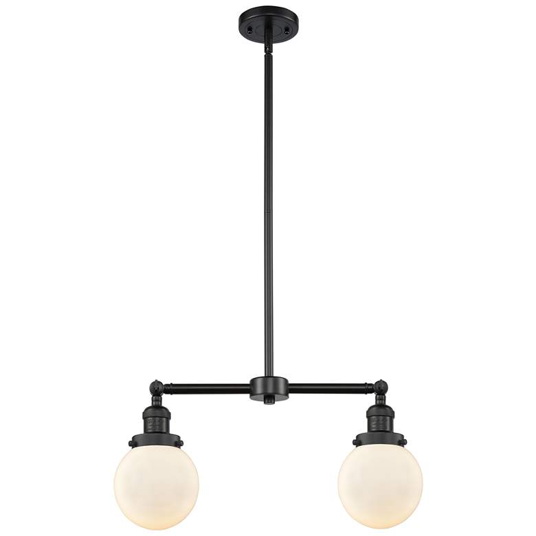 Image 1 Beacon - 2 Light 23" LED Island Light - Matte Black - Matte White Sha