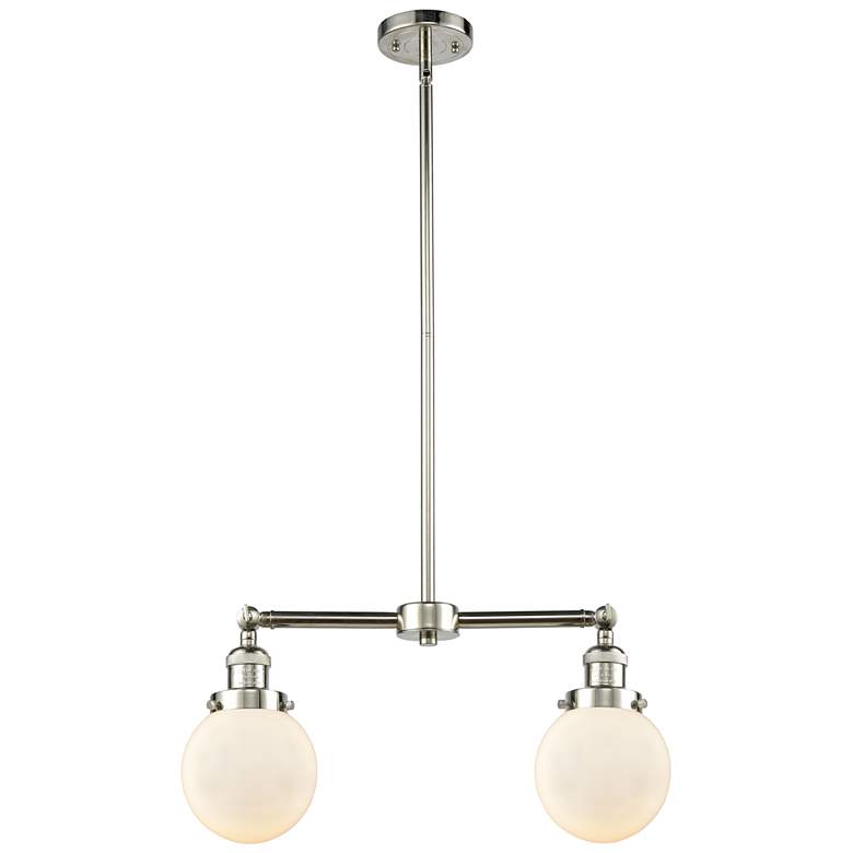 Image 1 Beacon - 2 Light 23" LED Island Light - Polished Nickel - Matte White