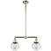 Beacon - 2 Light 23" LED Island Light - Polished Nickel  - Seedy Shade