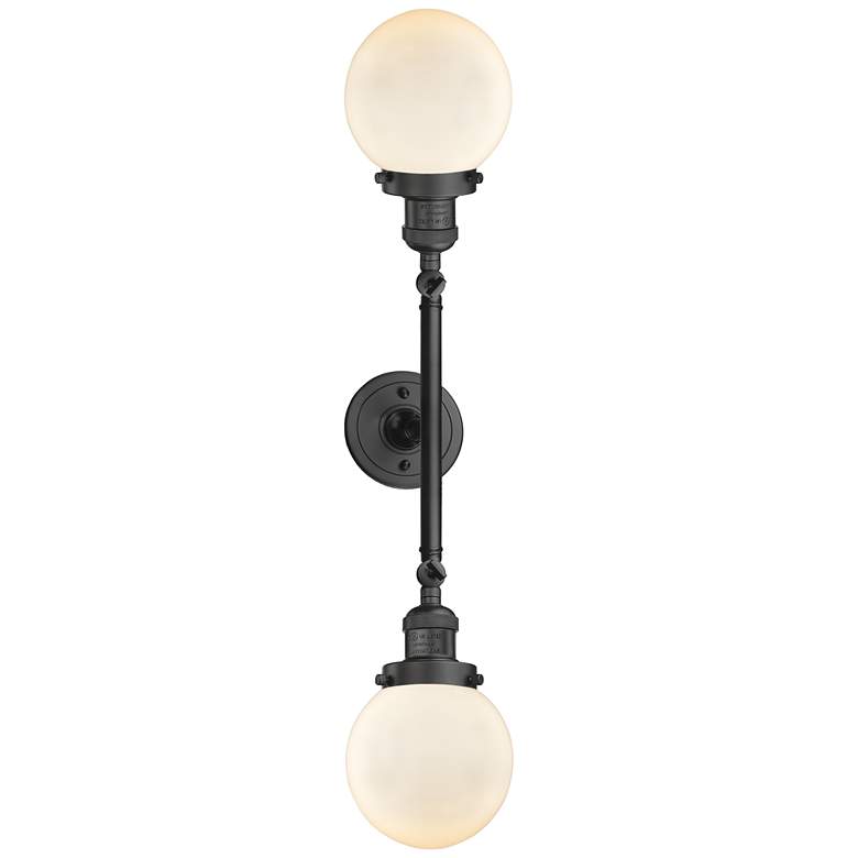 Image 1 Beacon 2 Light 6" LED Bath Light - Oil Rubbed Bronze - Matte White Sha