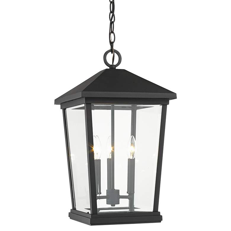 Image 3 Beacon 21 1/2" High Black 3-Light Outdoor Hanging Light