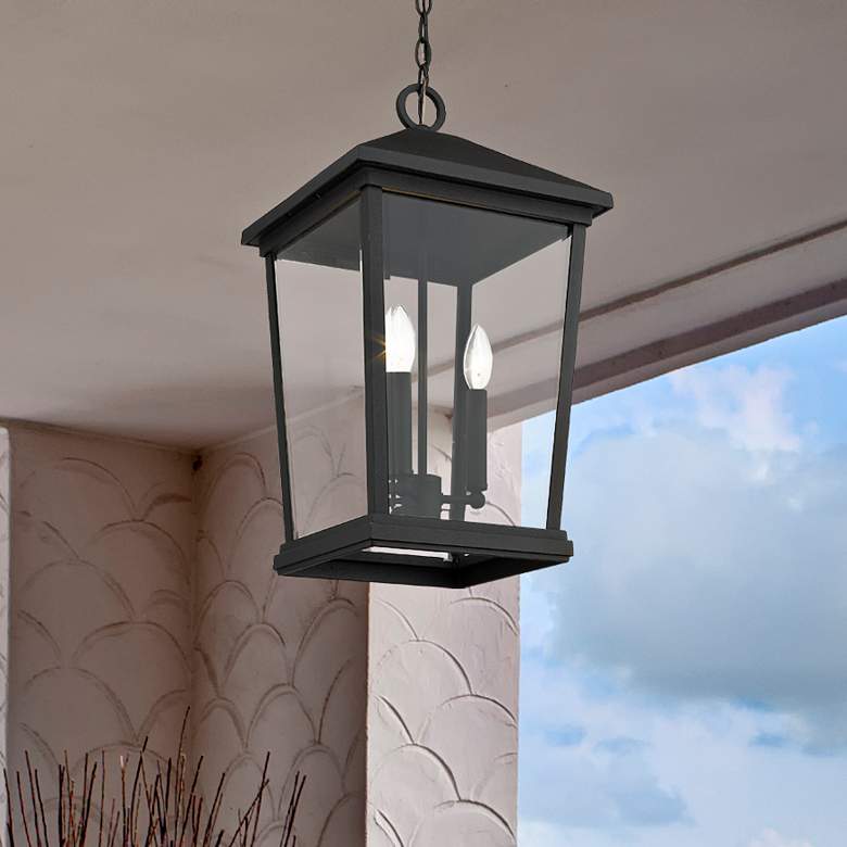 Image 2 Beacon 21 1/2" High Black 3-Light Outdoor Hanging Light