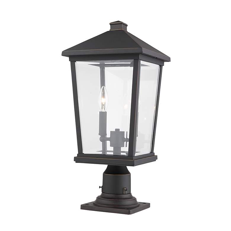 Image 4 Beacon 21 1/2"H Oil-Rubbed Bronze 2-Light Outdoor Pier Light more views