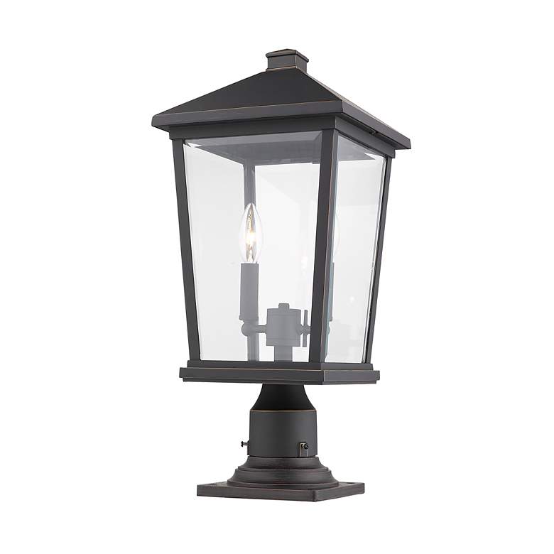 Image 6 Beacon 21 1/2"H Oil-Rubbed Bronze 2-Light Outdoor Pier Light more views