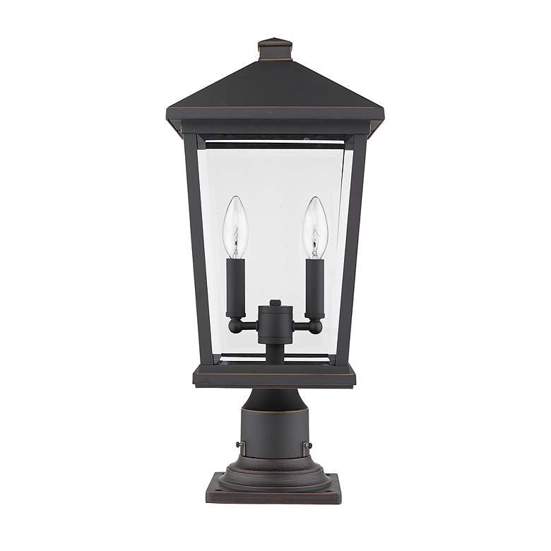 Image 7 Beacon 21 1/2"H Oil-Rubbed Bronze 2-Light Outdoor Pier Light more views