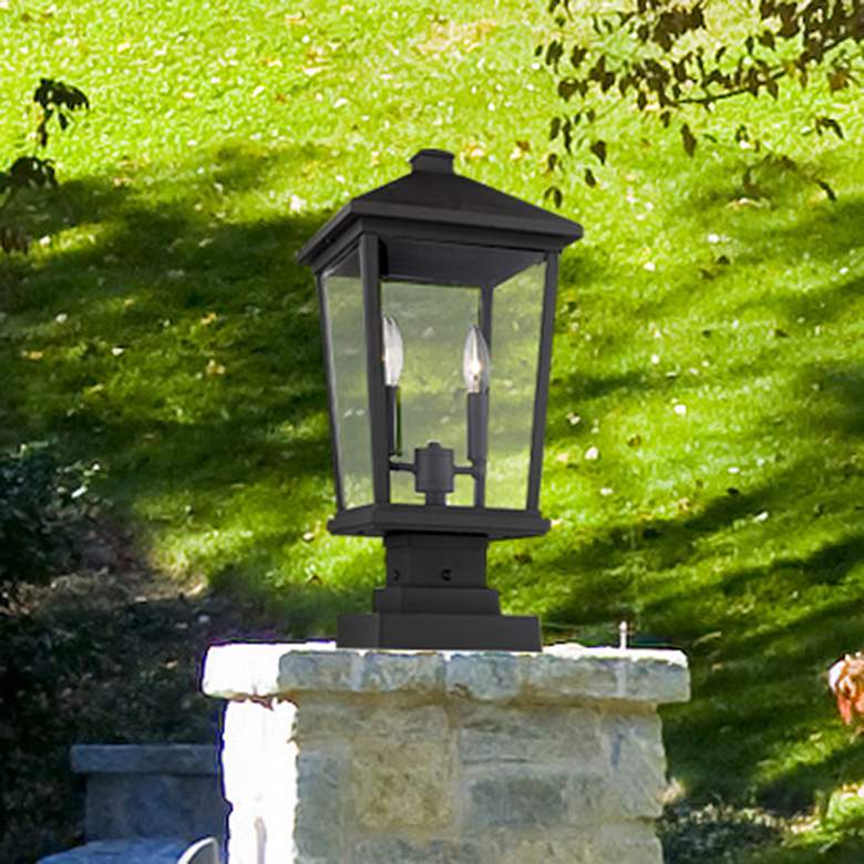 Image 1 Beacon 22" High Black Metal Outdoor Pier Mount Light
