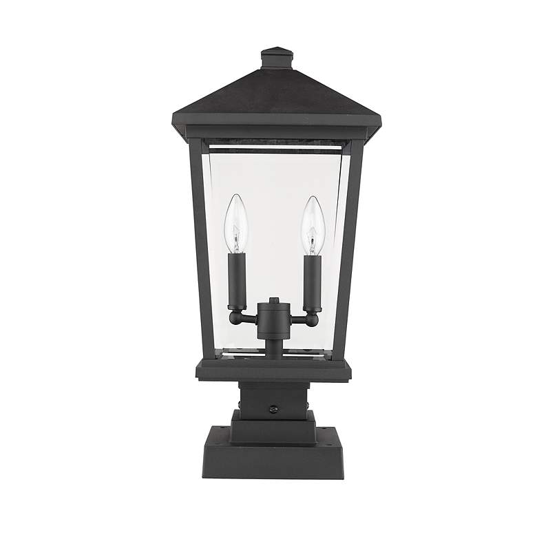Image 7 Beacon 22" High Black Metal Outdoor Pier Mount Light more views