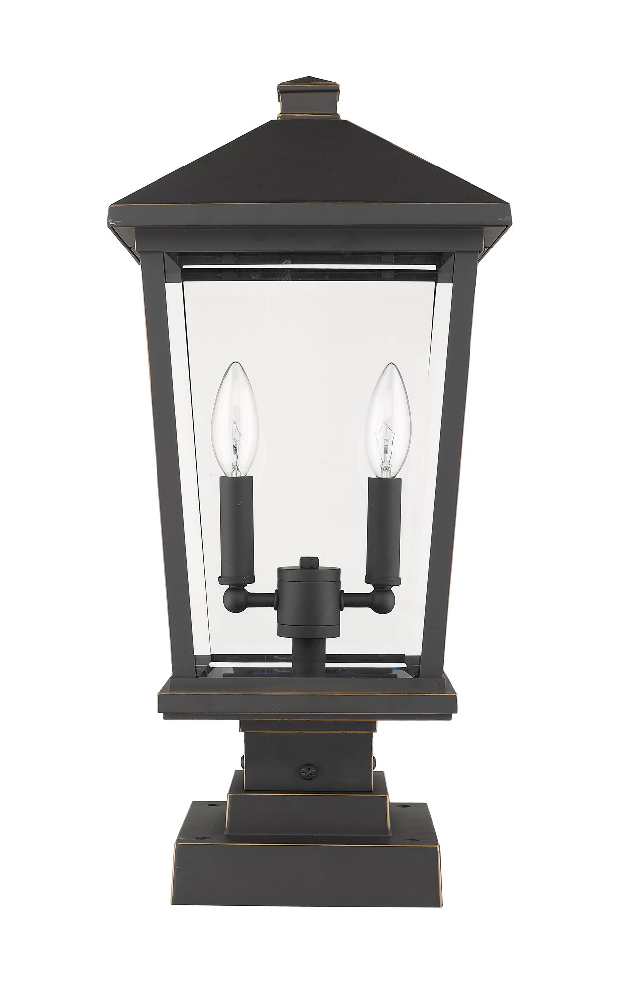 Beacon 22" High Oil-Rubbed Bronze Outdoor Pier Mount Light in scene