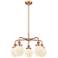 Beacon 24 1/2" Wide Antique Copper 5-Light Chandelier