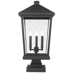 Beacon 24 3/4" High Black 3-Light Outdoor Pier Light