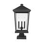 6_Beacon 24 3/4" High Black 3-Light Outdoor Pier Light more views