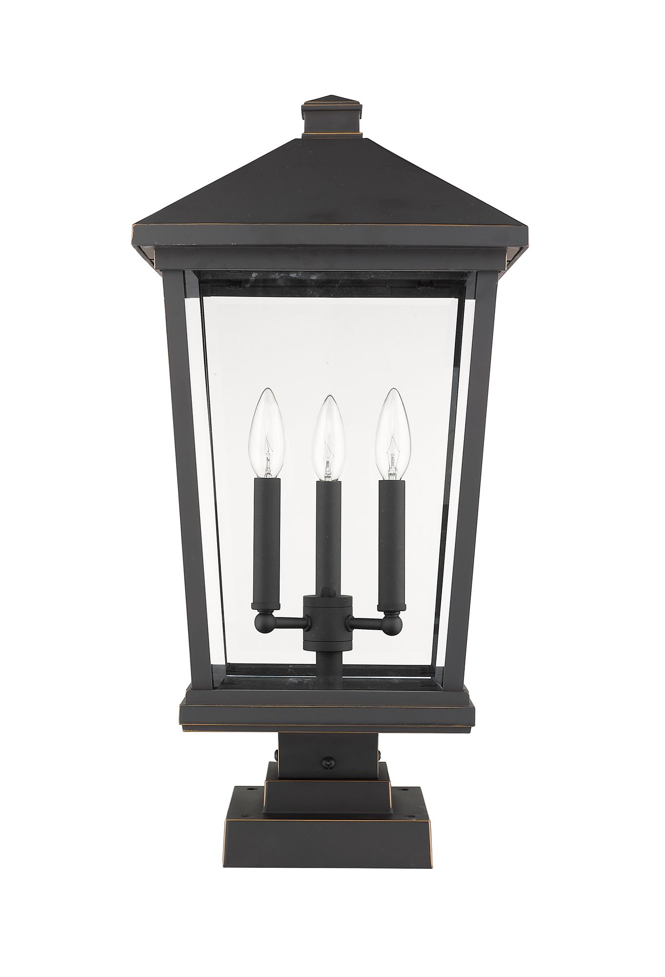 Beacon 24 3/4"H Oil-Rubbed Bronze 3-Light Outdoor Pier Light