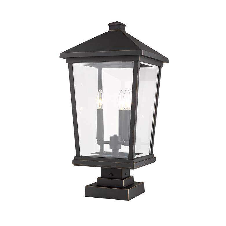 Image 5 Beacon 24 3/4"H Oil-Rubbed Bronze 3-Light Outdoor Pier Light more views