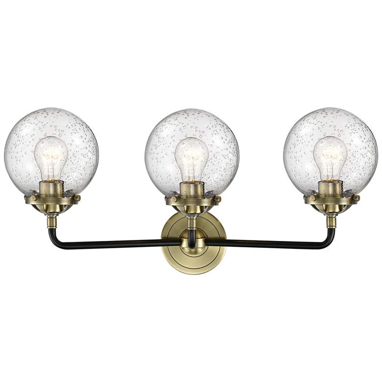 Image 3 Beacon 24" Wide Black and Brass 3-Light Bath Light more views