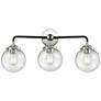 1_Beacon 24" Wide Black and Polished Nickel 3-Light Bath Light