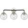 Beacon 24" Wide Black and Polished Nickel 3-Light Bath Light