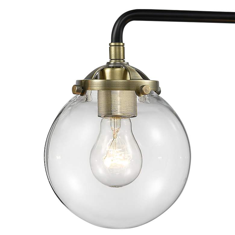 Image 2 Beacon 24"W Antique Brass Black 3-Light Bath Vanity Light more views