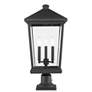 1_Beacon 25 1/4" High Black Outdoor Post Light with Pier Mount Adapter