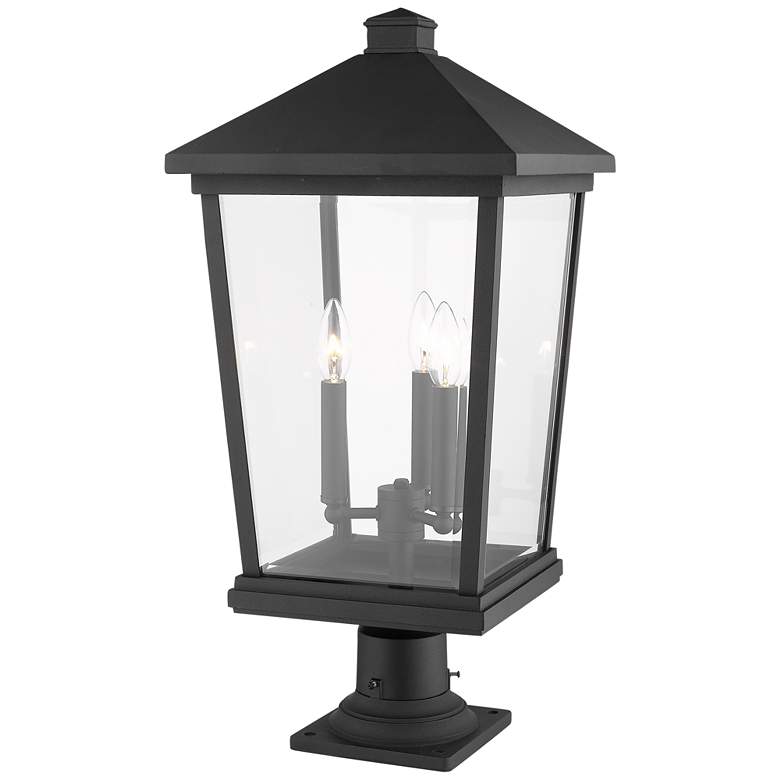 Image 4 Beacon 25 1/4" High Black Outdoor Post Light with Pier Mount Adapter more views