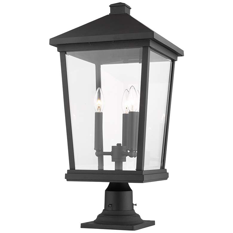 Image 5 Beacon 25 1/4" High Black Outdoor Post Light with Pier Mount Adapter more views