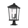 5_Beacon 25 1/4" High Black Outdoor Post Light with Pier Mount Adapter more views