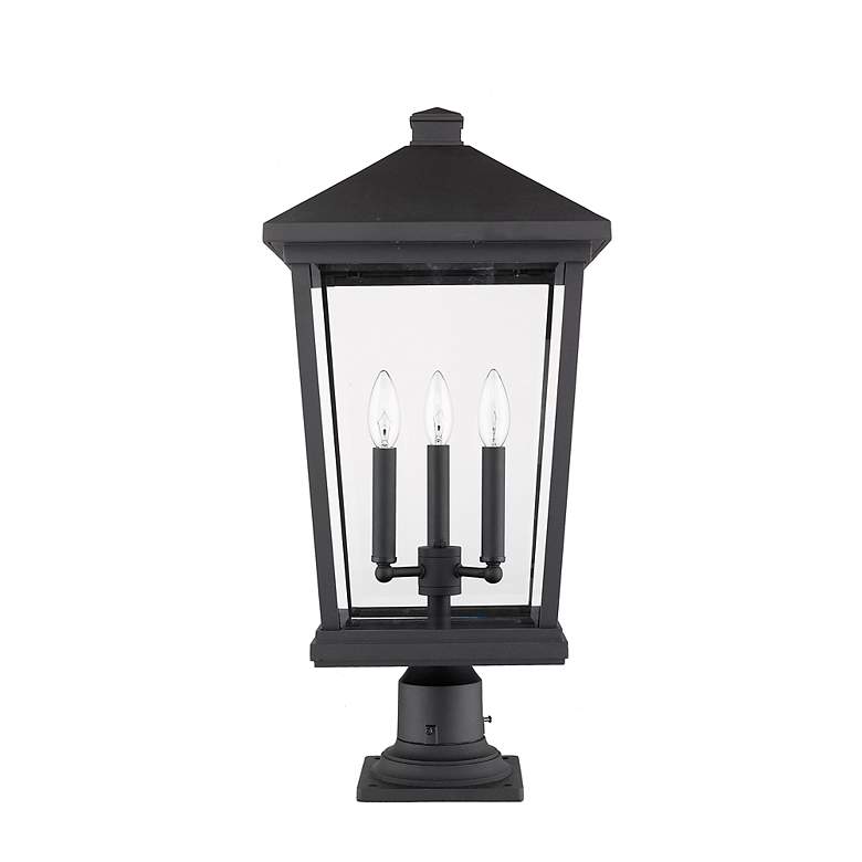 Image 6 Beacon 25 1/4" High Black Outdoor Post Light with Pier Mount Adapter more views