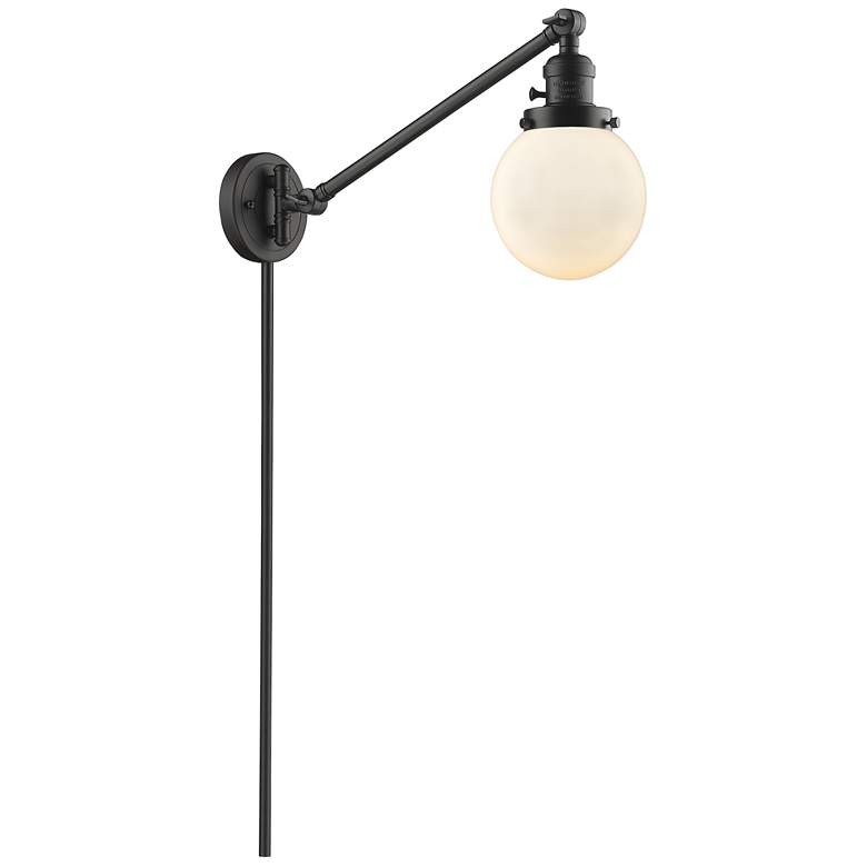 Image 1 Beacon 25" Oil Rubbed Bronze LED Swing Arm w/ White Shade