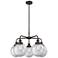 Beacon 26"W 5 Light Oil Rubbed Bronze Stem Hung Chandelier w/ Clear Sh