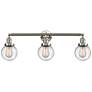Beacon 3 Light 30" Bath Light - Brushed Satin Nickel - Seedy Shade