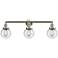Beacon 3 Light 30" Bath Light - Brushed Satin Nickel - Seedy Shade