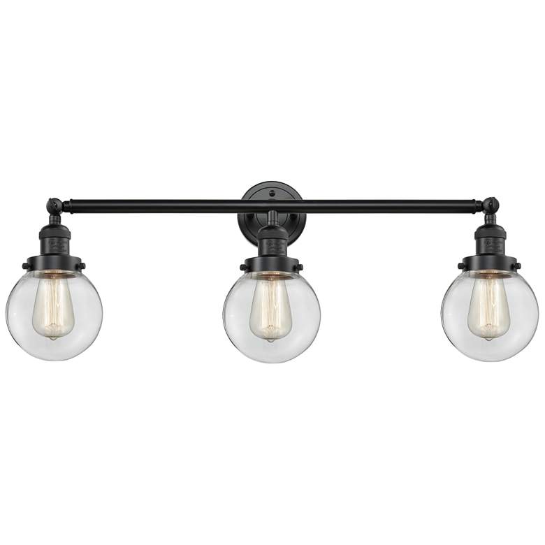 Image 1 Beacon 3 Light 30" Bath Light - Oil Rubbed Bronze - Clear Shade