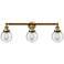 Beacon 3 Light 30" LED Bath Light - Brushed Brass - Seedy Shade