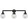 Beacon 3 Light 30" LED Bath Light - Matte Black - Clear Shade