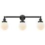 Beacon 3 Light 30" LED Bath Light - Oil Rubbed Bronze - Matte White Sh